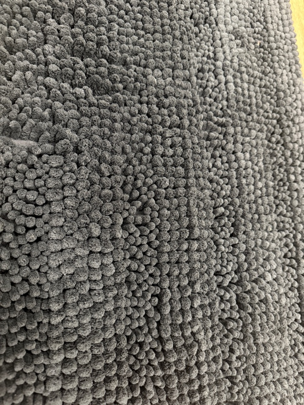 Black Textured Bath Rug - Picture 3 of 3